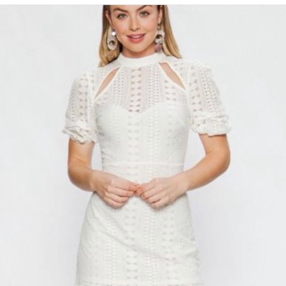 White lace dress from A Calin